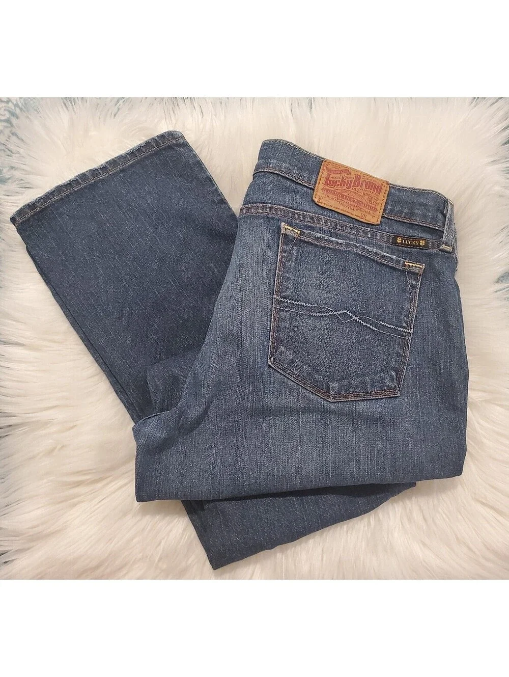 Lucky Brand Sz 14/32 Zoe Straight Hipster Wash Regular Inseam Jeans Denim Pants